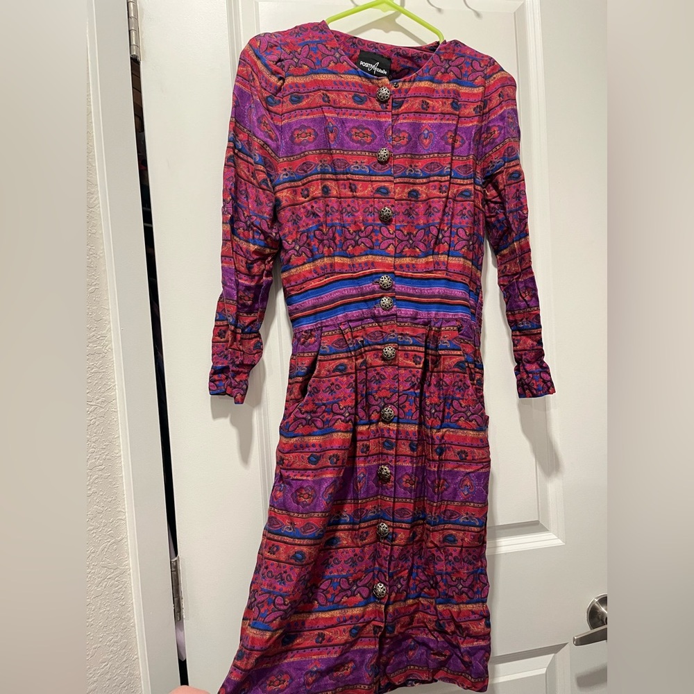 Vintage retro patterned Positive Attitude dress